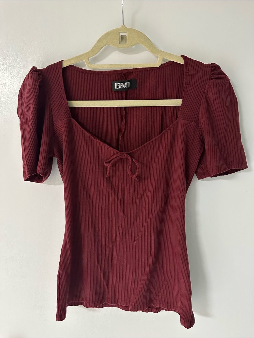 Reformation Kaye Rib Knit Top